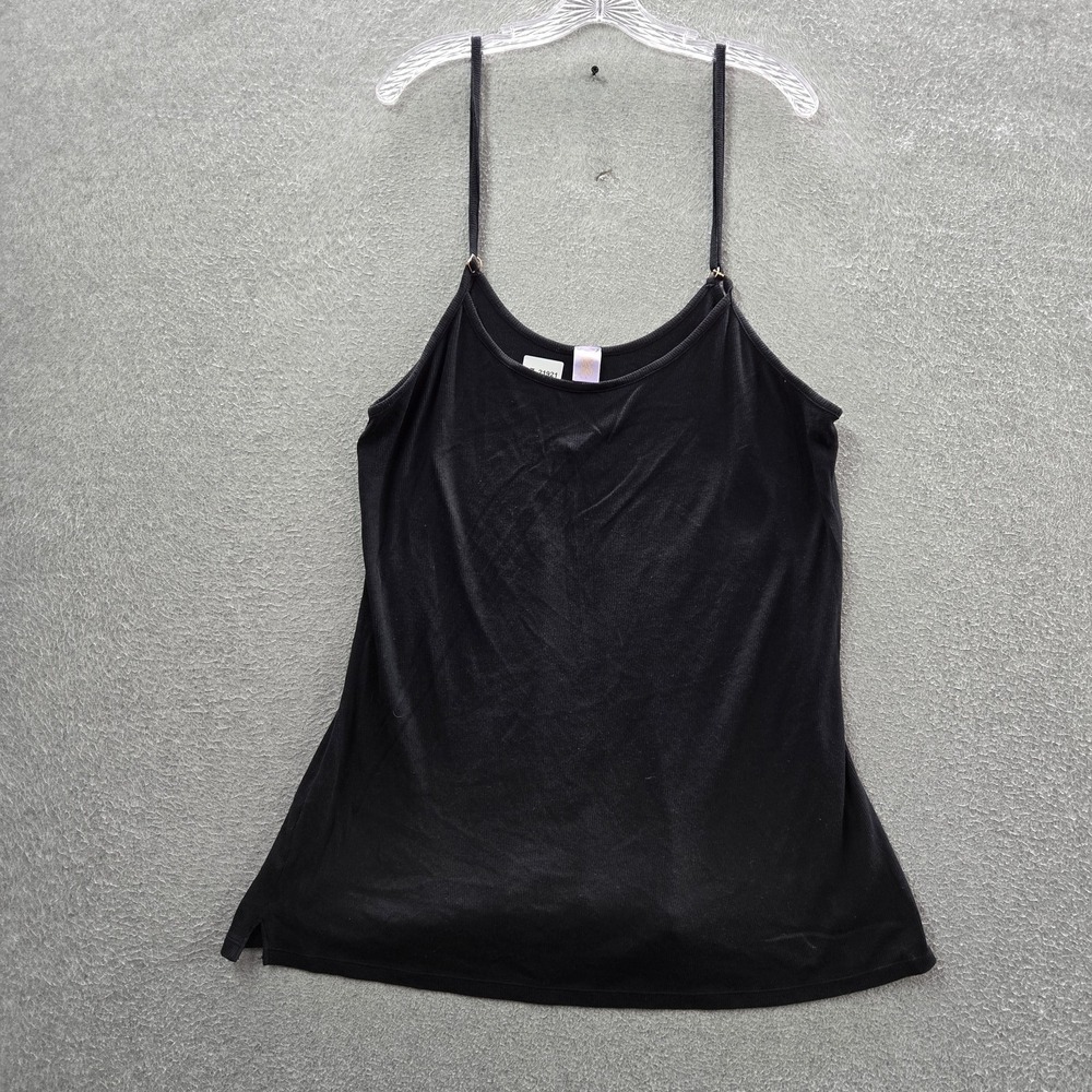 Savage X Fenty Women‎ Tank Top 2X Black Strap Scoop Neck Pullover